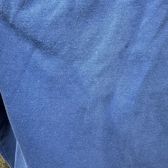 Vintage Eddie Bauer Polo Shirt Men XLT Blue Gray Long Sleeve Rugby Retro FLAW - Picture 7 of 10